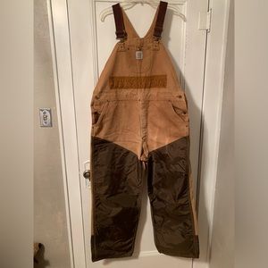 Vintage Carhartt Double Knee Hunting Duck Canvas Bib Overalls